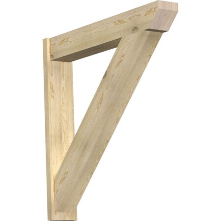 Ekena Millwork Traditional Slat Rough Sawn Outlooker, Douglas Fir, 8"W x 48"D x 48"H OUT08X48X48TRA06RDF